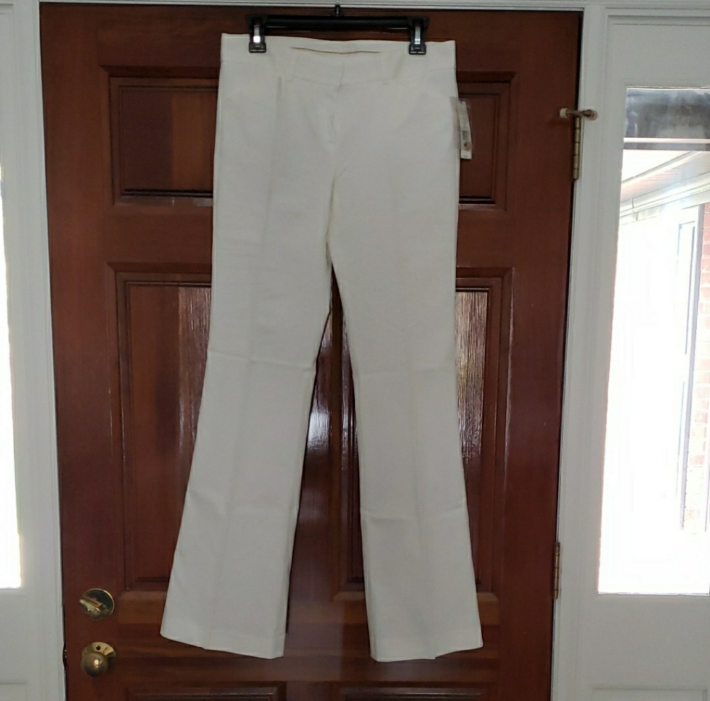 Theory White Bootleg Pants - New With Tags